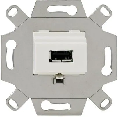 Rutenbeck (17010551) KM-USB Up 0 rw USB-Anschlussdose, 1-fach, reinweiß