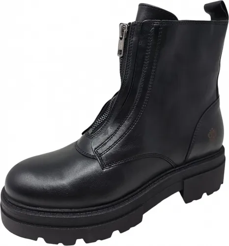 Apple of Eden Damen Kurzstiefel STAR 1 in Schwarz, Größe 38 - Wanderschuhe mit hochwertigem Glattleder, auffälligem Reißverschluss und rutschfester Profilsohle für optimalen Halt und Komfort.