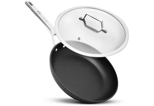 TLESS Bratpfanne mit Deckel Ø 28 cm in schwarz von TLESS