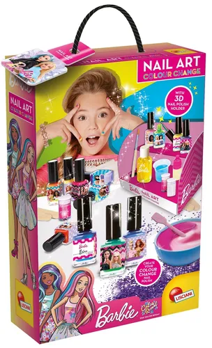 Barbie Nagellack Fingernägel Set Glitter Tattoo 3D Girl Nails Birthday Party Gel