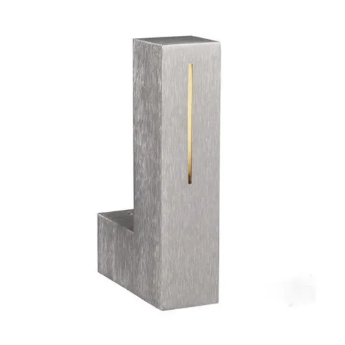 Wandleuchte 1 Flammig Alu gebürstet Silber 20,5cm hoch