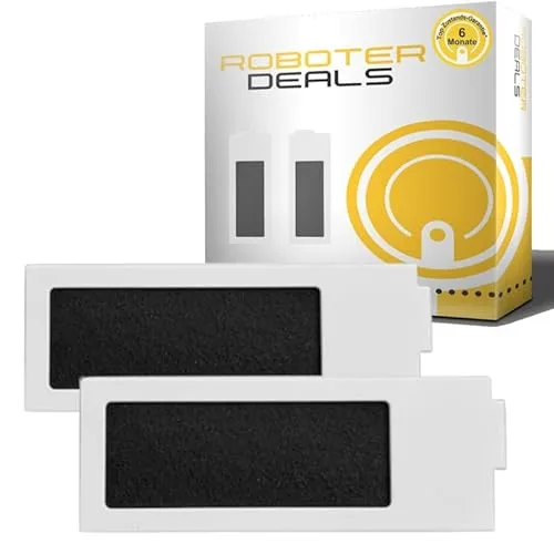 ROBOTER DEALS - Feinstaub Filter, Ersatzfilter (2 Stück) kompatibel mit Ecovacs Deebot T20 OMNI Staubsaugroboter - Ersatzeile & Zubehör für Saugroboter