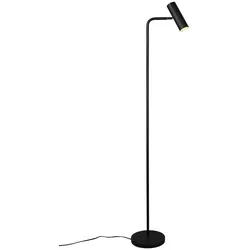 Trio Leuchten Stehleuchte Marley 412400132, Metall Schwarz matt - Standleuchte Marley in elegantem Schwarz matt, dreh- und schwenkbarer Spot für individuelle Beleuchtung. Höhe 151 cm, ideal für modernes Wohndesign.