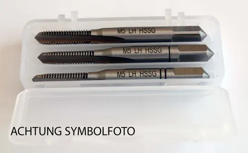 Hand-Gewindebohrer Set Satz (3Stk) M6x1,0 HSS DIN352 Links Linksgewinde