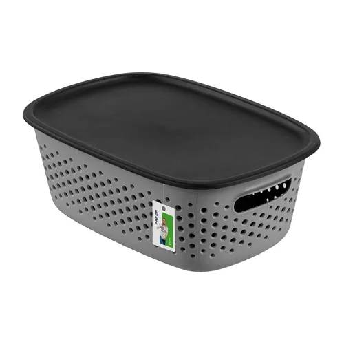 Aufbewahrungsbox 3,5l mit deckel 28,5 x 19,5 x 10,5 cm Aufbewahrungskorb