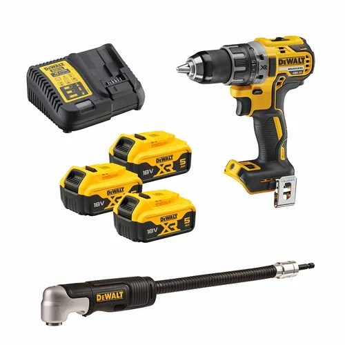 Dewalt DCD791P3A Schlagbohrmaschine - Akkuschrauber mit 18V Lithium-Ionen-Batterie, 5Ah Kapazität und Hammerbohrfunktion – ideal für präzise Arbeiten und vielseitige Anwendungen im Heimwerkerbereich.