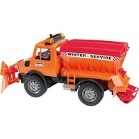 bruder Mercedes-Benz Unimog Winterdienst mit Räumschild 2572 - Spielzeugauto, ideal für kreative Winterabenteuer und detailgetreue Nachbildungen