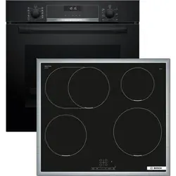 Herdset groß AutoClean Ecoclean mit 60 cm Induktions Kochfeld HBD635CS65