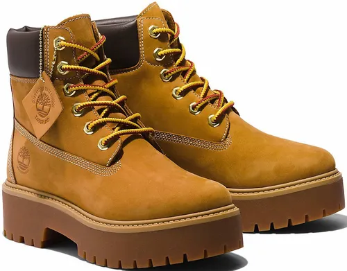 Timberland Damenstiefel STONE STREET 6 INCH in Braun, Größe 36 - Wanderschuhe mit robustem Design und wasserabweisendem Obermaterial, ideal für Outdoor-Abenteuer und urbanen Stil.