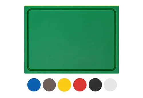 Muvell stabiles Schneidebrett aus Kunststoff | Grün, 35x25x2 cm - Hackbretter – EXTRA dick und messerschonend, spülmaschinenfest mit Antirutschstruktur für sicheres Schneiden. Ideal für Obst & Gemüse mit Saftrille.