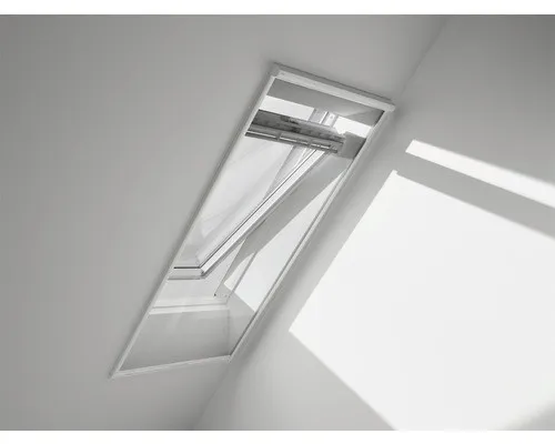 VELUX Insektenschutzrollo Fliegengitter anthrazit perforiert mit weißem Rahmen Z