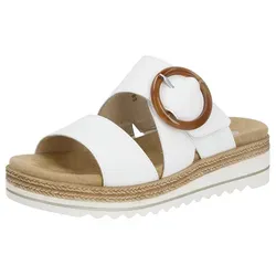 Remonte Pantolette mit Keilabsatz - Modischer Sommerschuh - Pantoletten mit modischem Keilabsatz und Zierschnalle, ideal für warme Tage. Gepolsterte, herausnehmbare Innensohle für optimalen Komfort.