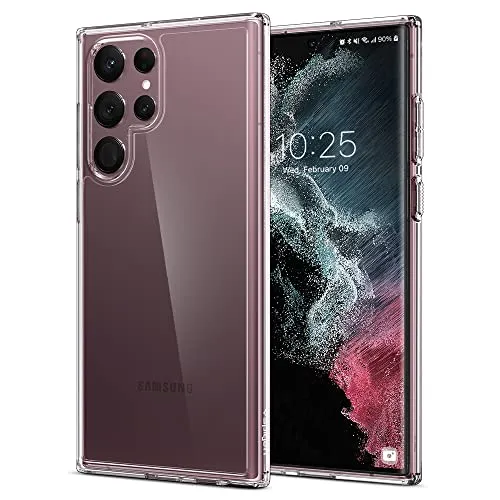 Spigen Ultra Hybrid Hülle Kompatibel mit Samsung Galaxy S22 Ultra -Crystal Clear