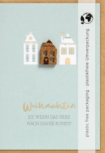 Perleberg Grußkarten Weihnachten - Moments Collection - Unverpackte Glückwunschkarte im