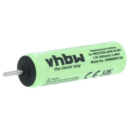vhbw Akku kompatibel mit Panasonic ER-GB40, ER-5209, ER-CA35, ER-CA70, ER-GB60, ER-5210 Rasierer (2000 mAh, 1,2 V, NiMH)