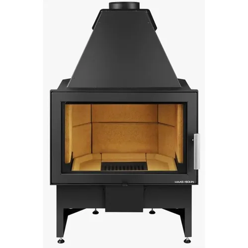 HAAS+SOHN Kamineinsatz KOMFORT-IV 180.18 schwarz - Zubehör für Kamine, elegantes flaches Sichtfenster und effiziente 8 kW Heizleistung für gemütliche Abende.