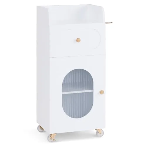 MCombo Servierwagen mit Rollen - Beistellwagen mit großem Stauraum und luxuriösem Design, ideal für Friseure und Kosmetiker. Feuchtigkeitsbeständig und schmutzabweisend, steigert die Effizienz bei der Arbeit.