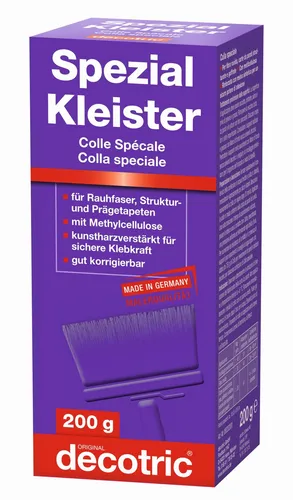 decotric Spezialkleister für Rauhfaser schwere Papiertapeten & Prägetapeten 200g