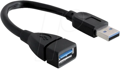 DELOCK 82776 - USB 5 Gb/s Kabel, A Stecker auf A Buchse, 0,15 m