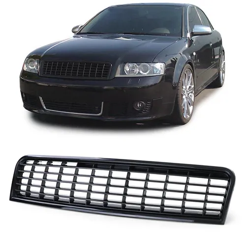 Kühlergrill Frontgrill Schwarz ohne Emblem für Audi A4 B6 8E 2000-2004