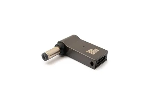 System-S USB 3.1 Adapter Typ C Stecker zu DC 20V 5,5 x 2,1 mm Buchse in Grau