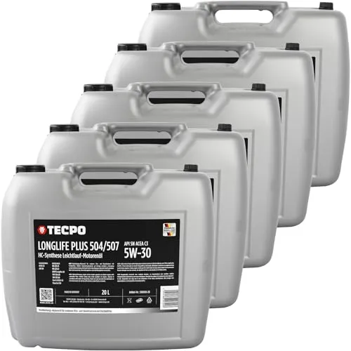 TECPO Motoröl 100 Liter 5W-30 LONGLIFE Plus HC Synthese ACEA C3 API SN / 504/507 / 229.31 229.51 / LL-04 C30