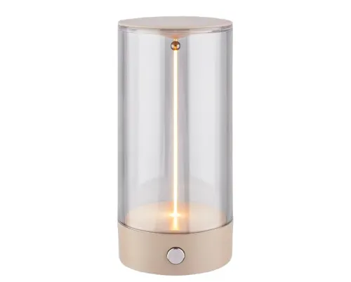 Briloner LED Akku-Tischleuchte Wiggle beige 15 cm warmweiß dimmbar