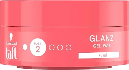Produktbild TAFT Gel Wax Strahlender Glanz mit Haltegrad 2 (75 ml) – Hochwertiges Styling Wax für glänzendes Haar