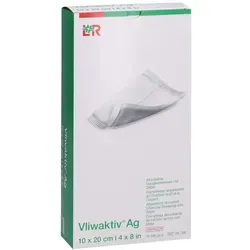 Produktbild Vliwaktiv AG Aktivkohle Kompressen mit Silber, 10x20 cm