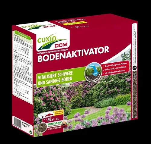 Cuxin DCM Bodenaktivator 3 kg Gartendünger Bodendünger Rasendünger Lavamehl
