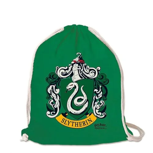 Produktbild Logoshirt® Harry Potter I Slytherin I Logo I Stoffbeutel I bedruckt I grün I AZO-free I stabiler Kordelzug I Lizenziertes Design