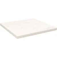 vidaXL Tischplatte Weiß 60x60 cm aus massivem Kiefernholz - Tischplatte aus robustem Kiefernholz, ideal zur Auffrischung und individuellen Gestaltung von Tischen in Restaurants oder Cafés. Mit abgerundeten Ecken für mehr Sicherheit.
