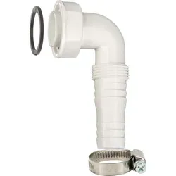 tecuro Geräteanschlusstülle 90° extra lang - Leitungsinstallation mit 90° gewinkelter, extra langer Geräteanschlusstülle für flexiblen Anschluss an Tauchrohr und einfache Montage dank Schlauchschelle.