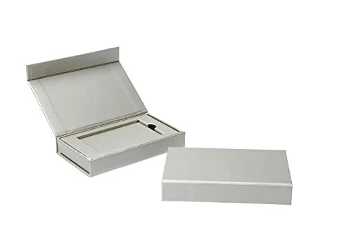 Hochwertige Gutscheinverpackung mit Magnetverschluss 12x7x2 cm, Artikel Farbe:schwarz matt Naturpapier, Inhalt:Ohne/Leer