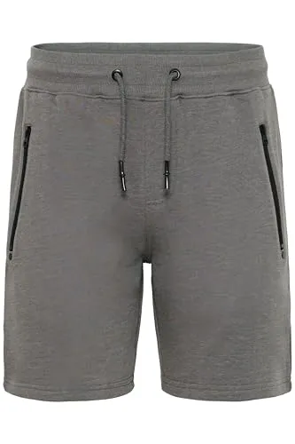 !Solid Sweatshorts SDTaras - Sportliche kurze Hose mit Reißverschlusstaschen in Grau XL - Herren-Shorts aus 60% Baumwolle, ideal für sportliche Aktivitäten. Die praktischen Reißverschlusstaschen bieten sicheren Stauraum und Komfort.