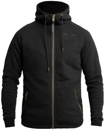 John Doe Men's XTM V2 Sweatshirt - Schwarz, XXXXXL - Motorradjacke mit XTM-Schutzfaser aus DuPont Kevlar für optimale Sicherheit und Komfort, ideal für anspruchsvolle Fahrer.