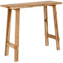 House Nordic Konsolentisch GIRONA Teak 80x36 cm - Drohnen-Zubehör: Stilvoller Konsolentisch aus Teakholz, ideal für kreative Ablage und Präsentation, Maße 80x36 cm.