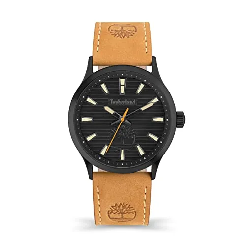 Timberland Herren Armbanduhr Trumbull Schwarz - Armbanduhren für Herren: Stilvolle schwarze Edelstahl-Armbanduhr mit 45 mm Gehäuse, Quarzwerk und 5 bar Wasserdichtigkeit – ideal für den täglichen Gebrauch.