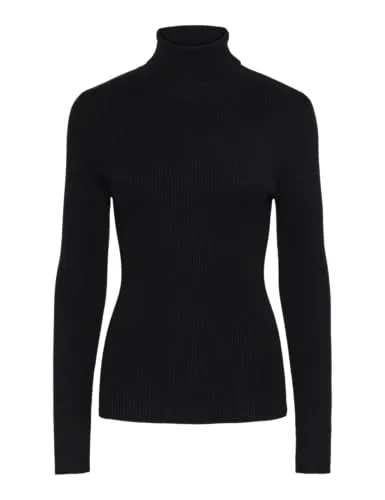 Pcmira LS Rollneck Knit Noos BC - Stilvoller Damenpullover - Pullover für Damen von PIECES, aus weichem Strickmaterial, perfekt für gemütliche Tage und modische Auftritte.