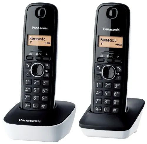 Panasonic KXTG1612JTW TWIN DECT Telefon - Festnetztelefone mit digitaler und ISDN-Technologie, ideal für klare Gespräche und umfangreiche Funktionen.