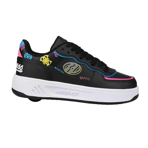 HEELYS Damen Rezerve Fn Guess Schuhe mit Rollen, Schwarz, 40.5 EU - Wanderschuhe mit Rollen, ideal für Spaß und Bewegung. Glattes PU-Material sorgt für Komfort und Langlebigkeit, während die Gummisohle optimalen Halt bietet.