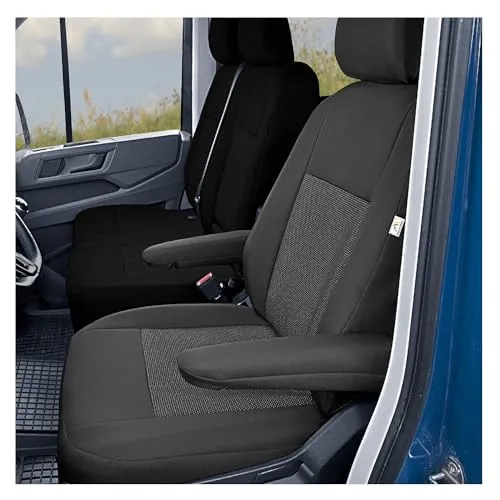 pitshop24de Maßgeschneiderte Front Sitzbezug Sitzschoner Fahrersitzbezug kompatibel mit Man TGE ab 2017