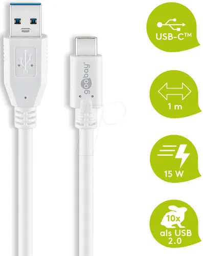 GOOBAY 67188 - USB 5 Gb/s Kabel, A Stecker auf C Stecker, 1 m