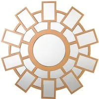 Beliani Dekospiegel ROZEL Goldbraun 3x80x80 in gold von Beliani