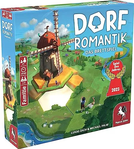 Pegasus Spiele 51240G Dorfromantik - *Spiel des Jahres 2023*, kooperatives Legespiel mit freischaltbarem Material für spannende Herausforderungen und gemeinschaftliches Spielerlebnis