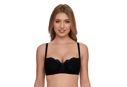 Susa Damen BH, Schwarz 90C - Funktionsunterwäsche für optimalen Tragekomfort, ideal für den Alltag und mit verstellbaren Trägern für eine perfekte Passform.