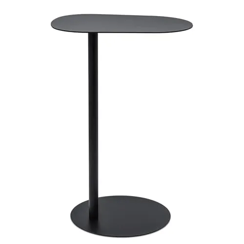 Spetebo ovaler Metall Beistelltisch schwarz matt in schwarz von Spetebo
