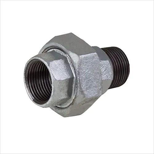 Rohr Verschraubung 3/4 Zoll flach dichtend IG/AG DN20 Temperguss Fittinge Fittings Gewindefitting verzinkt Holländer