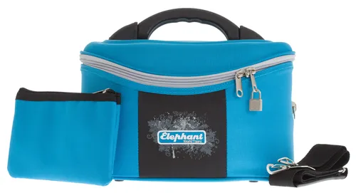 Beautycase Damen Elephant Kosmetikkoffer Beauty Case Tasche 12400 Blau +Beutel