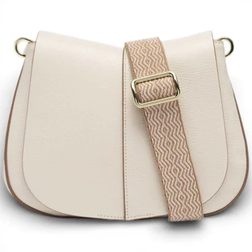 GIANNI CHIARINI Umhängetasche Crossbody Bag aus echtem Leder in Weiß - Elegante Crossbody Bag aus 100% echtem Leder, verstellbarer Schulterriemen für optimalen Tragekomfort, ideal für den täglichen Gebrauch.